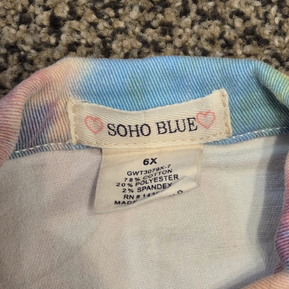 Soho Blue Tie Dye Jean Jacket (Size 6x) - Picture 3 of 5